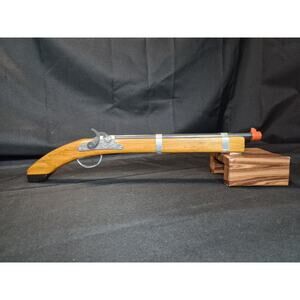 19.5" Flintlock Style Cap Gun Rifle Vintage Nice Condition , .